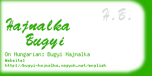 hajnalka bugyi business card